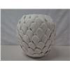 Image 2 : White 18-Karat Brand Ceramic Hive Vase 7"dia, 8"H