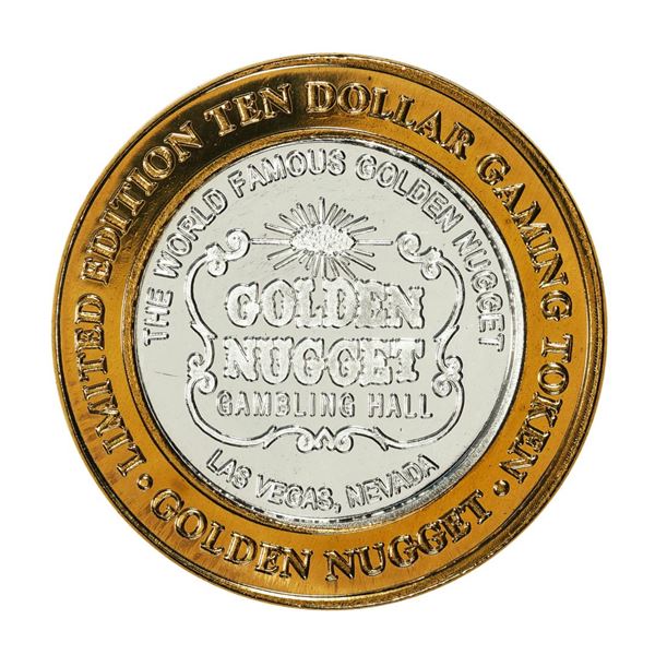 .999 Silver Golden Nugget Las Vegas, Nevada $10 Casino Limited Edition Gaming Token