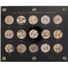 Image 1 : Set of 1950-1964 Proof Jefferson Nickel Coins in Capital Plastic Holder