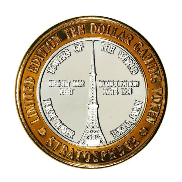 .999 Silver Stratosphere Las Vegas, Nevada $10 Casino Limited Edition Gaming Token
