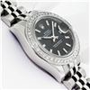 Image 5 : Rolex Ladies Stainless Steel Black Index Diamond Datejust Wristwatch