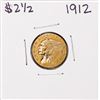 Image 1 : 1912 $2 1/2 Indian Head Quarter Eagle Gold Coin