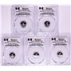 Image 1 : Lot of (5) 2018-Mo Mexico Proof 1/20 oz Silver Libertad Coin PCGS PR69DCAM