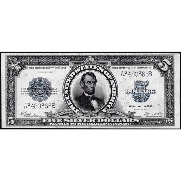 1923 $5 Porthole Silver Certificate Note