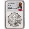 Image 1 : 2020 $1 American Silver Eagle Coin NGC MS70 Donald Trump Label