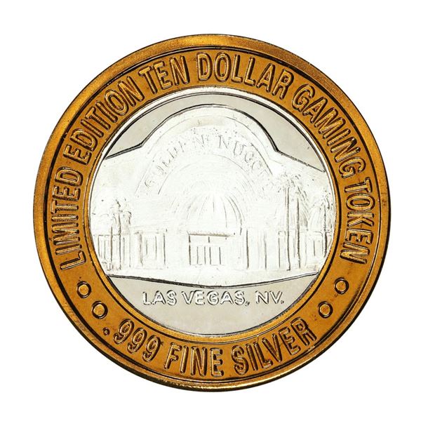 .999 Silver Golden Nugget Las Vegas, Nevada $10 Casino Limited Edition Gaming Token