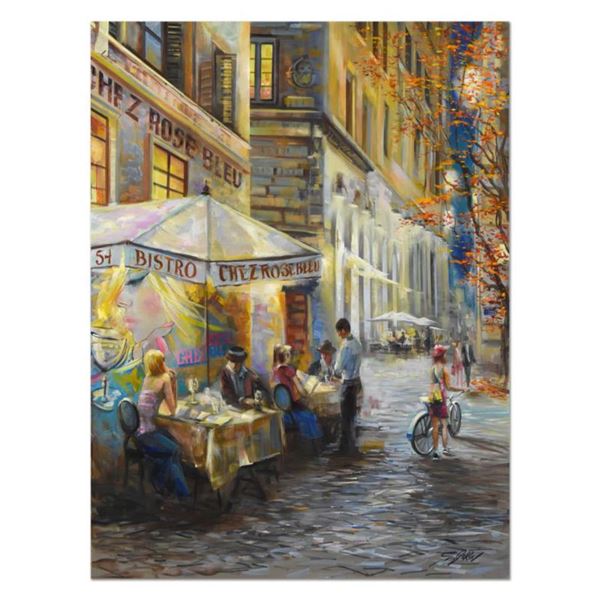Vadik Suljakov "The Bistro" Original Oil on Canvas