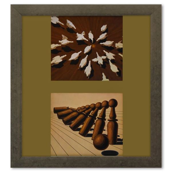 Victor Vasarely "Etude Mouvement Basse-Cour, Quilles Graphismes 1" Mixed Media