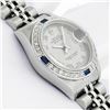 Image 6 : Rolex Ladies Stainless Steel Gray Roman Sapphire and Diamond Datejust Wristwatch