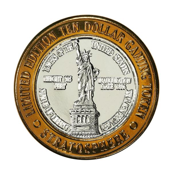 .999 Silver Stratosphere Las Vegas, Nevada $10 Casino Limited Edition Gaming Token