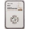 Image 1 : 1941-S Mercury Dime Coin NGC MS67