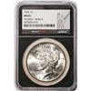 Image 1 : 1935 $1 Peace Silver Dollar Coin NGC MS63 Vaultbox Series 3