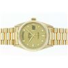 Image 3 : Rolex Mens 18K Yellow Gold Factory Diamond President Wristwatch