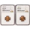 Image 1 : Lot of 1937-D & 1938-D Lincoln Wheat Cent Coins NGC MS67RD
