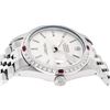 Image 8 : Rolex Mens Stainless Steel Silver Index Ruby and Diamond Datejust Wristwatch