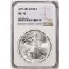 Image 1 : 2003 $1 American Silver Eagle Coin NGC MS70