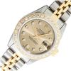 Image 1 : Rolex Ladies Two Tone Champagne Diamond Datejust Wristwach