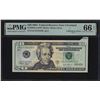 Image 1 : 2004 $20 Federal Reserve Fold Over Error Note Fr.2089-D PMG Gem Uncirculated 66EPQ