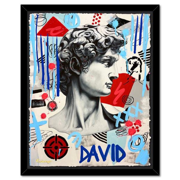 Nastya Rovenskaya "David" Original Mixed Media on Paper