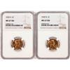 Image 1 : Lot of (2) 1939-S Lincoln Wheat Cent Coins NGC MS67RD