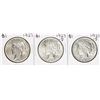 Image 1 : Set of 1927-P/D/S $1 Peace Silver Dollar Coins