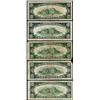 Image 2 : Lot of (5) 1934 $10 Federal Reserve Notes