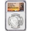 Image 1 : 2014 Tanzania 1000 Shillings Serengeti Lion Big 5 HR Silver Coin NGC PF70 Ultra Cameo