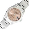 Image 1 : Rolex Ladies Stainless Steel Salmon Arabic Datejust Wristwatch