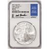 Image 1 : 2021 Type 2 $1 American Silver Eagle Coin NGC MS70 Early Releases Gaudioso Signature