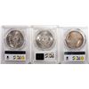 Image 2 : Lot of (3) 1888 $1 Morgan Silver Dollar Coins PCGS MS63