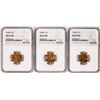 Image 1 : Lot of (3) 1940-D Lincoln Wheat Cent Coins NGC MS67RD