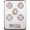 Image 2 : Silver Proof Set of (5) 2004-S State Quarter Coins NGC PF70 Ultra Cameo