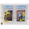 Image 1 : 2 GRADED MARVEL SUPERVILLIAN TRADING CARDS