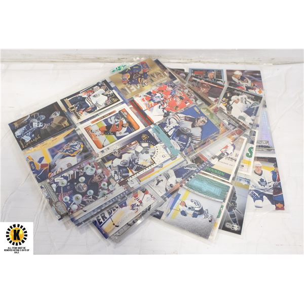 10 SHEETS OF NHL HOCKEY CARDS