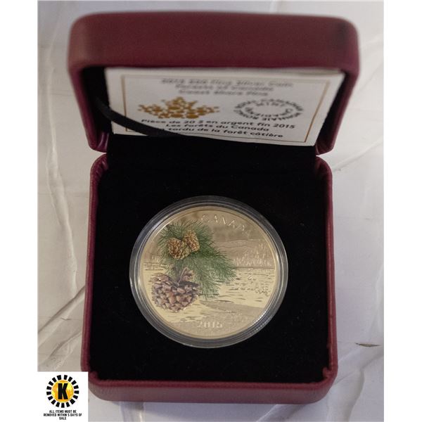 12)RCM 2015 FORESTS OF CANADA $20 SILVER COIN