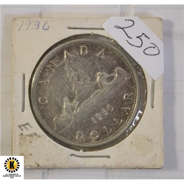 250)1936 SILVER DOLLAR