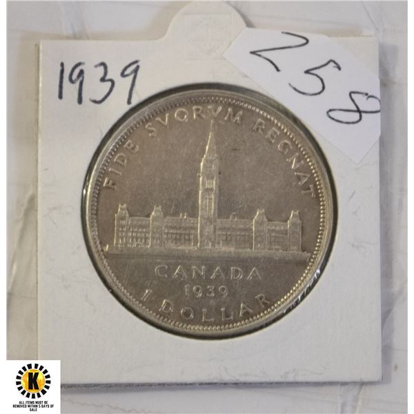 258)1939 SILVER DOLLAR