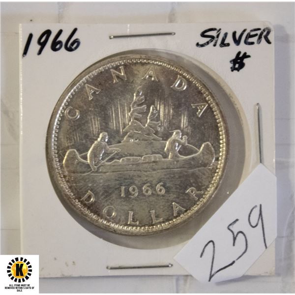 259)1966 SILVER DOLLAR