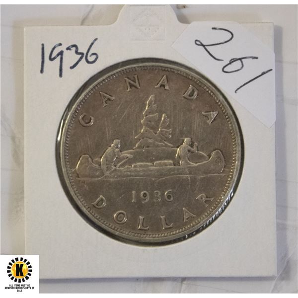 261)1936 SILVER DOLLAR