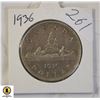 Image 1 : 261)1936 SILVER DOLLAR