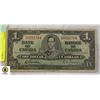 Image 1 : 212) 1937 KING GEORGE CANADIAN $1 BILL
