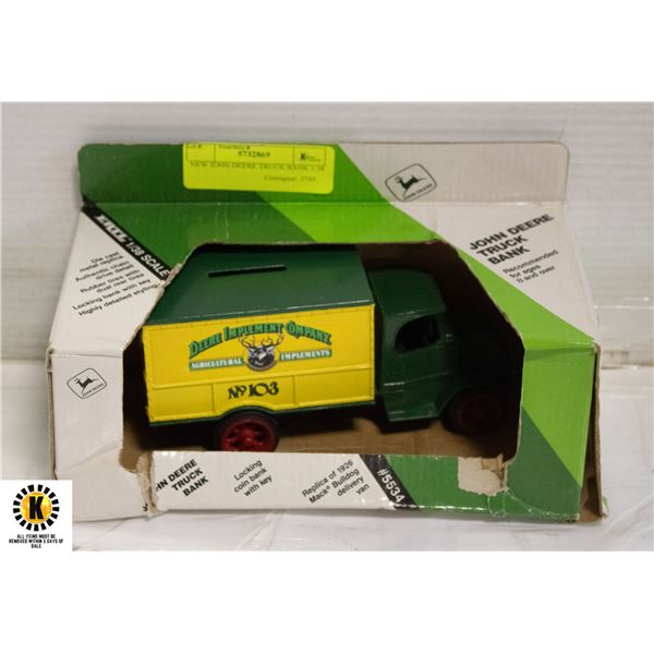 NEW JOHN DEERE TRUCK BANK 1:38