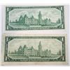 Image 2 : 27)  LOT OF 2 CANADIAN CENTENNIAL $1.00 BANKNOTES,