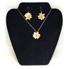 Image 1 : 5)  MATTE GOLD TONE WITH CLEAR CRYSTAL CENTRES