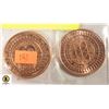 Image 2 : LOT OF 2 .999 PURE COPPER CANNABIS &
