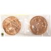 Image 1 : LOT OF 2 .999 PURE COPPER ANONYMOUS MINT &