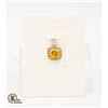 Image 1 : #262-UNHEATED CITRINE & CZ PENDANT
