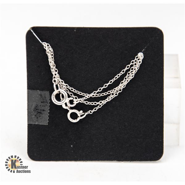 #268-STERLING SILVER 925 NECKLACE 18 /2PCS