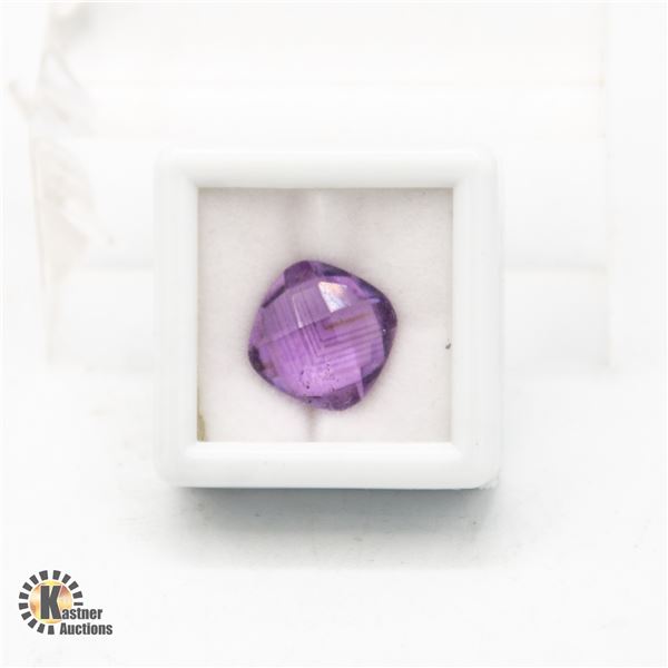 #153-UNHEATED PURPLE AMETHYST GEMSTONE 5.65 CT