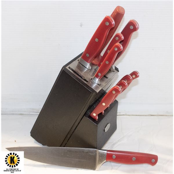 HAMPTON KNIFE BLOCK & KNIVES